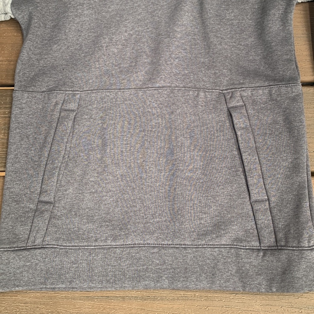 COLUMBIA GRAY AND CREAM OVERSIZED FUNNEL NECK PULLOVER SWEATSHIRT SIZE XS - Picture 5 of 7